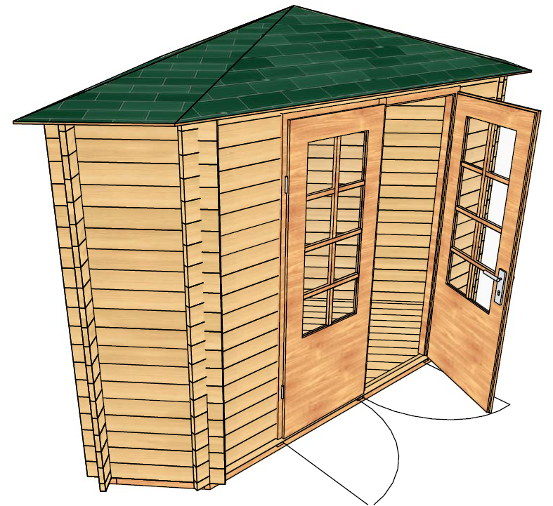 CASETTA IN LEGNO MOD. LUCCA 5 mq - immagine 5