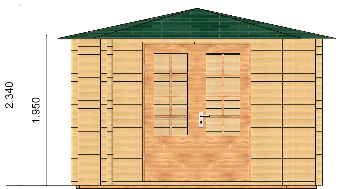 CASETTA IN LEGNO MOD. LUCCA 5 mq - immagine 6