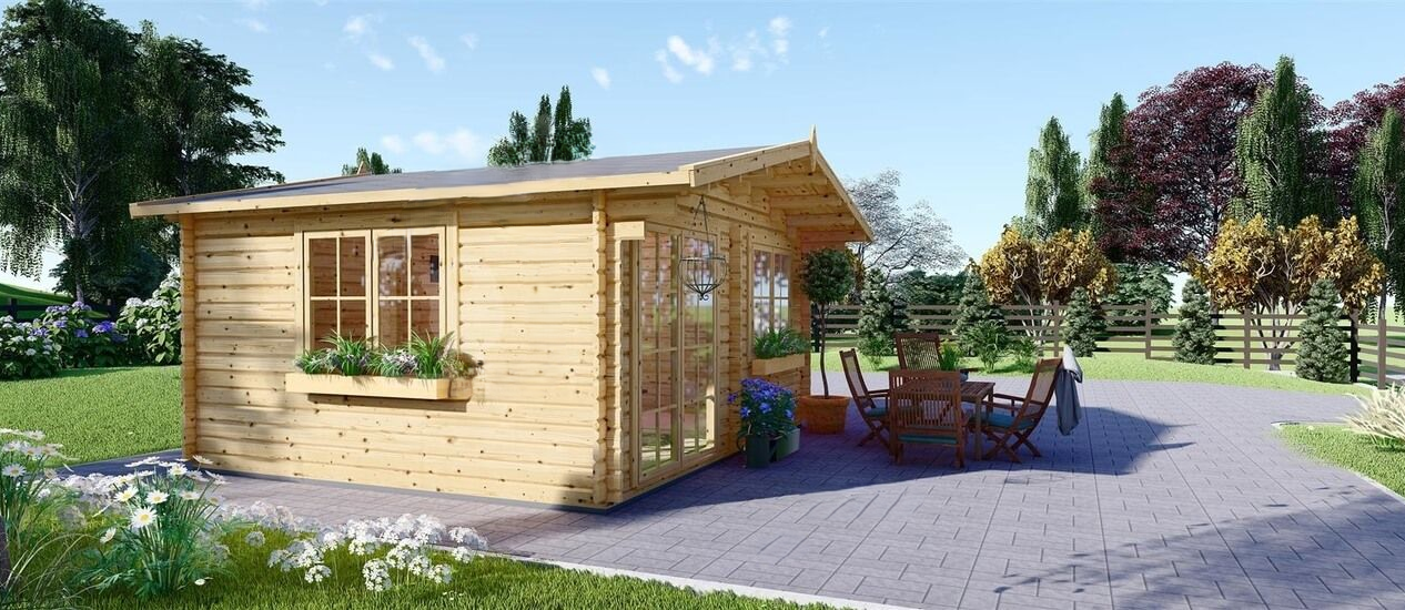 CASETTA IN LEGNO MOD. ATLANTA 12 mq - immagine 2