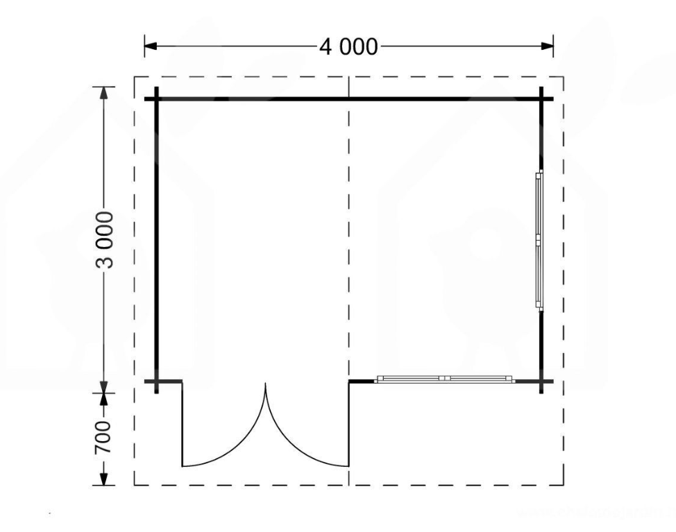 CASETTA IN LEGNO MOD. ATLANTA 12 mq - immagine 4