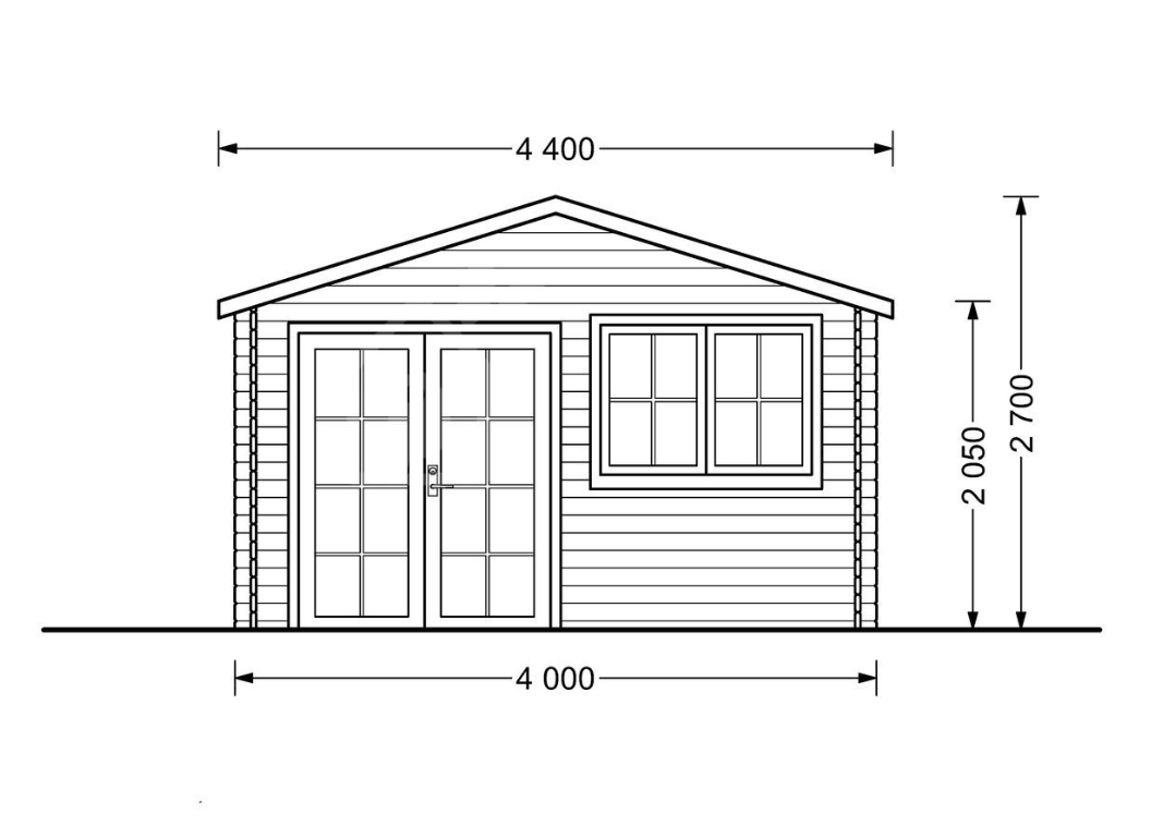 CASETTA IN LEGNO MOD. ATLANTA 12 mq - immagine 5