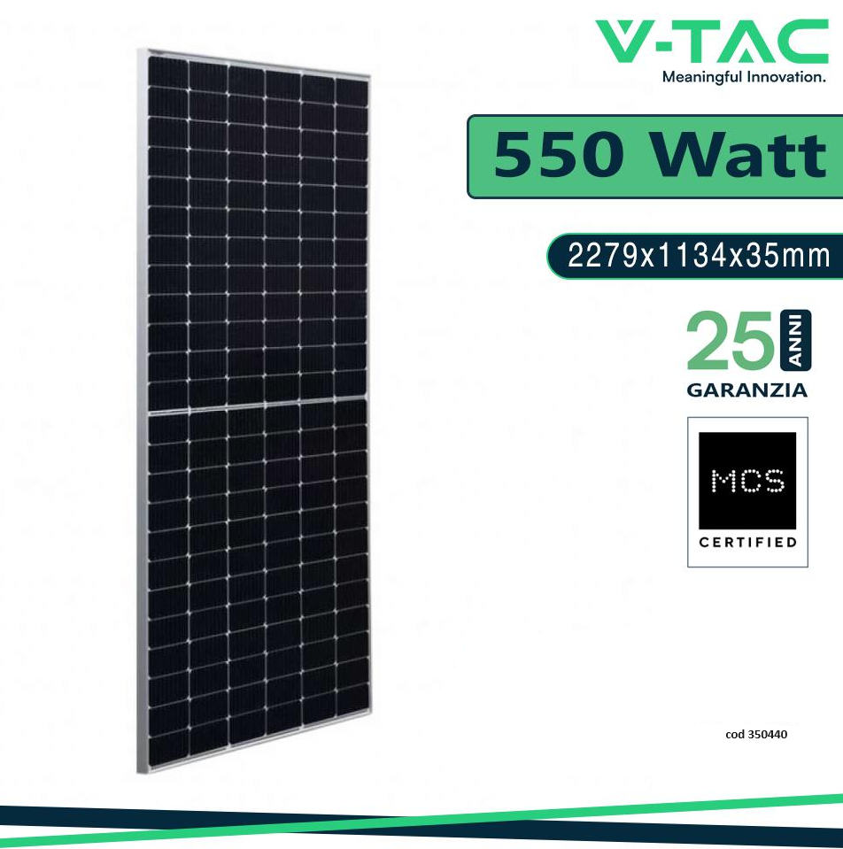 PANNELLO SOLARE 550W V-TAC