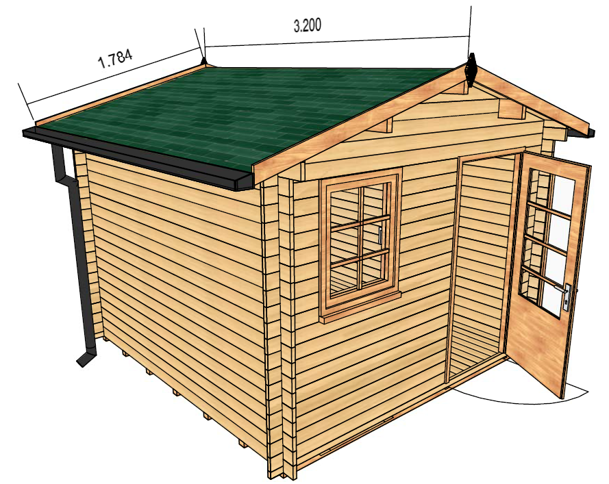 CASETTA IN LEGNO MOD. COMO 9 MQ - immagine 7