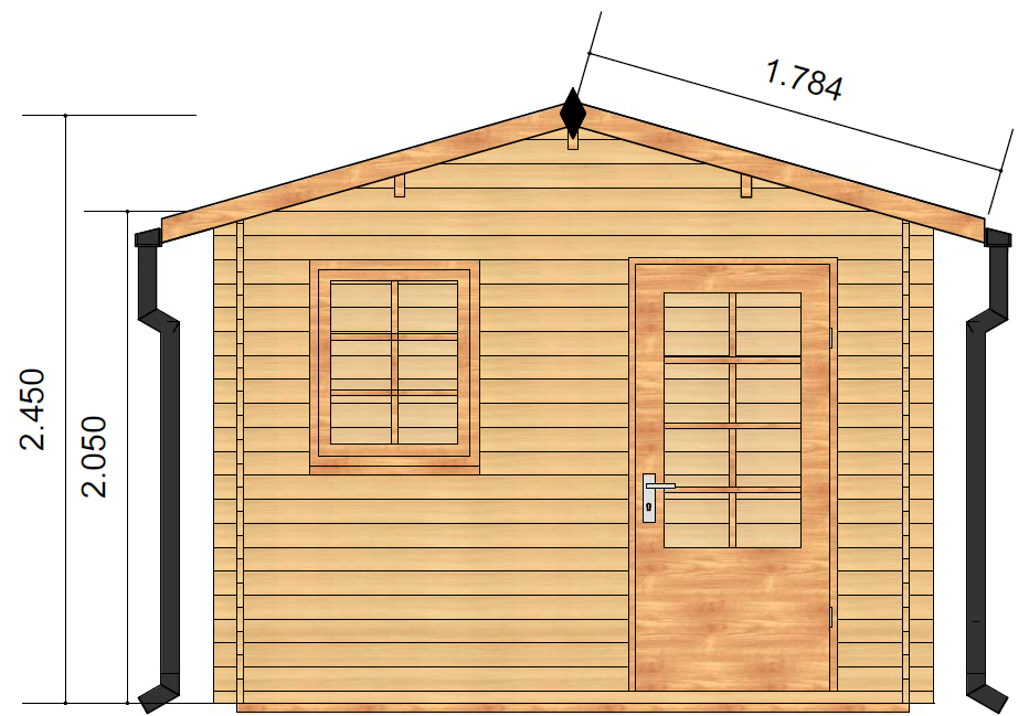 CASETTA IN LEGNO MOD. COMO 9 MQ - immagine 8