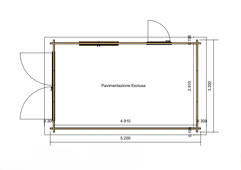GARAGE IN LEGNO MOD. GARDA 15 mq - immagine 5