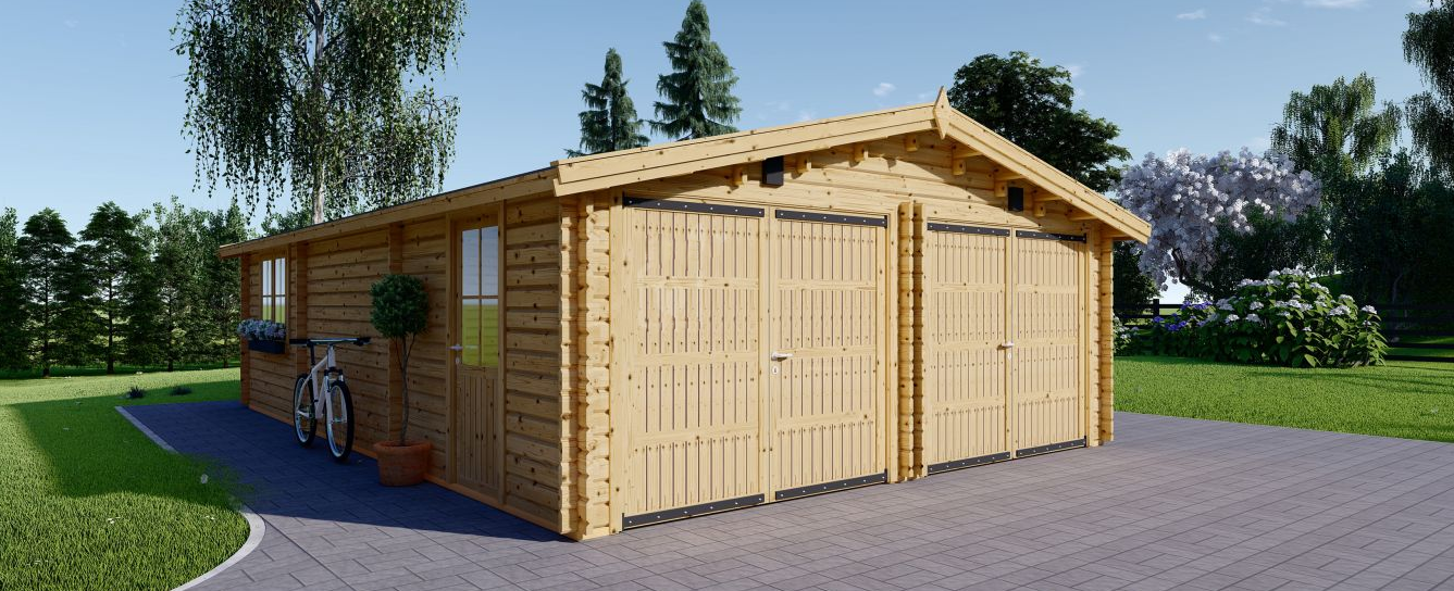 GARAGE IN LEGNO DOPPIO MOD. ARIZONA 48 MQ - immagine 3