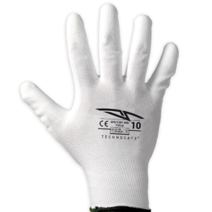 GUANTO SINTETICO SPALMATO IN POLIURETANO BIANCO - TECHNOSAFE