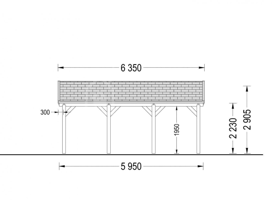 TETTOIA IN LEGNO DOPPIA MOD. BALI 36 MQ - immagine 6