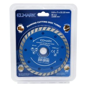 DISCO DIAMANTATO TAGLIO TURBO 115x7x22.2MM - ELMARK M516311