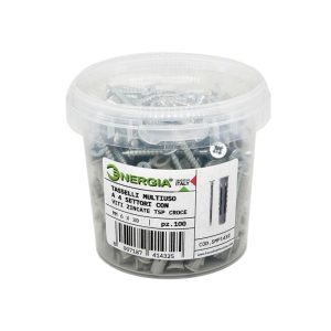 TASSELLI MULTIUSO A 4 SETTORI CON VITI ZINCATE TSP A CROCE - SMP1432