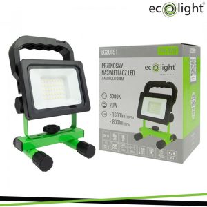 PROIETTORE LED 20W PORTATILE CON BATTERIA - EC20691