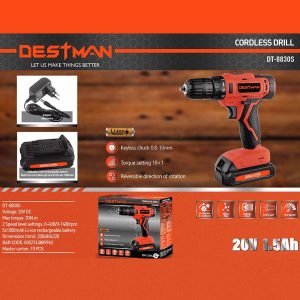 TRAPANO AVVITATORE A BATTERIA 20V - DESTMAN DT-8830S