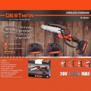 MOTOSEGA A BATTERIE 20V CON 2 BATTERIE - DESTMAN DT-8840D
